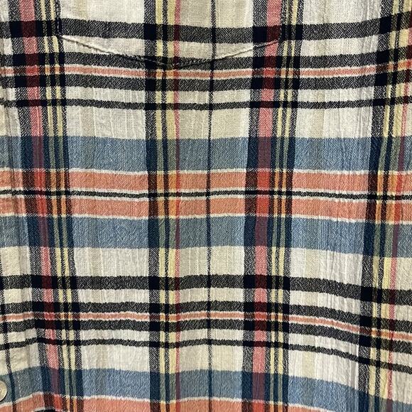 Patagonia Back Step Organic Cotton textured plaid long sleeve button down shirt - Picture 4 of 6